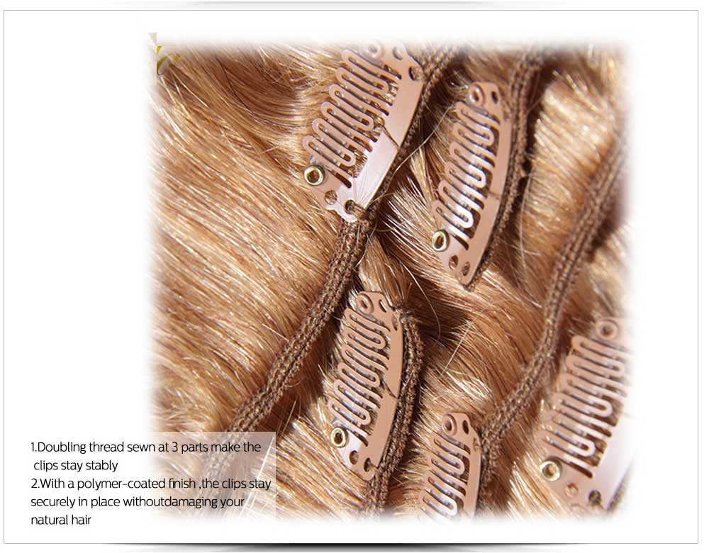  color hair extensions clip in